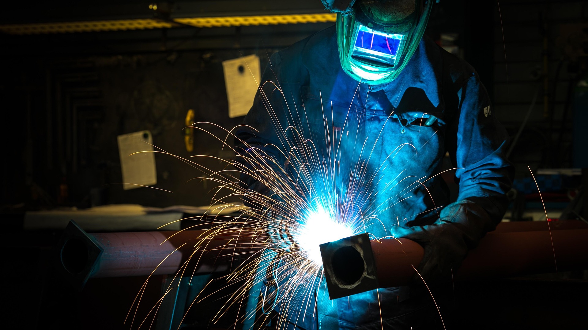 Welder at work